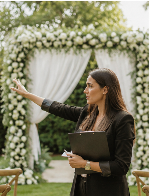 Planner dirigiendo ceremonia